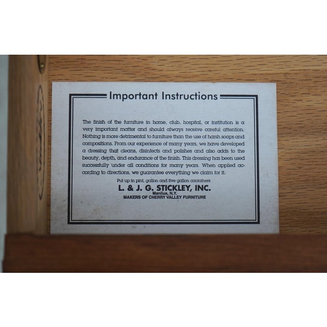 Stickley Mission Oak Arts & Crafts 1 Drawer End Table For Sale - Image 11 of 12