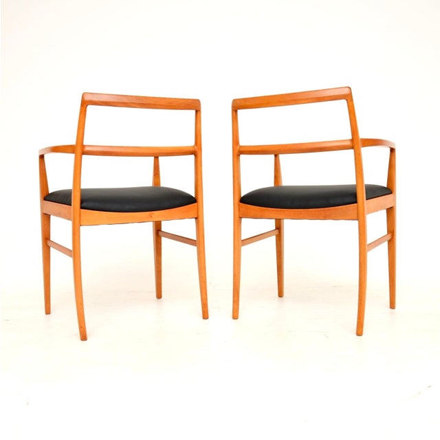 Arne Vodder Vintage Danish Carver Chairs attributed to Arne Vodder for Sibast, 1960s, Set of 2 For Sale - Image 4 of 11