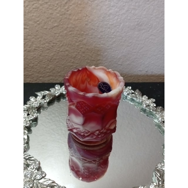 GORGEOUS VTG Imperial Slag Glass 2.5" Toothpick Holder This product is a vintage toothpick holder made of beautiful slag...