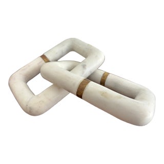 Marble and Brass Sculpture Links For Sale