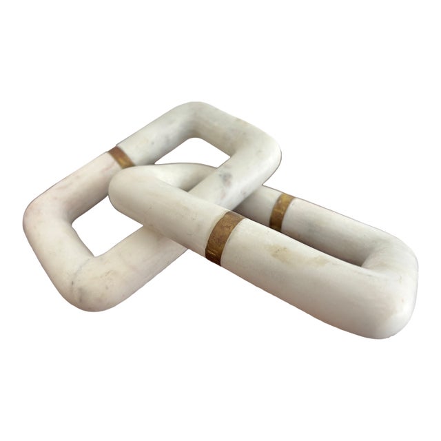 Marble and Brass Sculpture Links For Sale