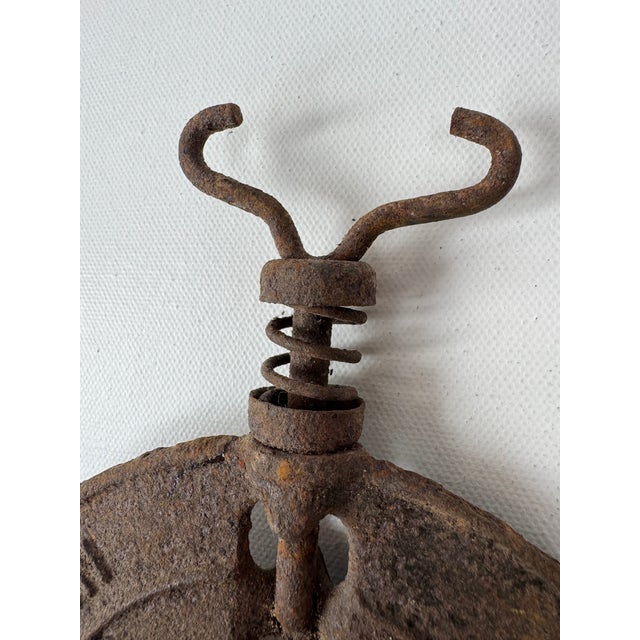 Antique Griswold No. 6 Cast Iron Stove Pipe Damper Reversible Spindle For Sale - Image 9 of 9
