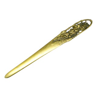 Art Nouveau French Figurative Letters Knife, 1890s For Sale