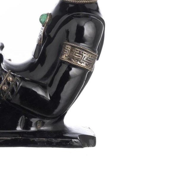 1920s Chacmool, 1920s, Onyx, Silver & Stone For Sale - Image 5 of 6