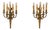 Vintage Empire Style Five-Light Wall Lights in Chiseled Bronze, 1940s, Set of 2 For Sale