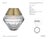 Waterford by Visual Comfort Signature Copper Coast 5" Rechargeable Accent Lamp in Natural Brass with Clear Crystal...