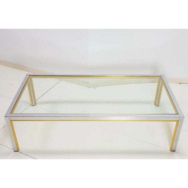 Gold Coffee Table in Brass by Renato Zevi, Italy For Sale - Image 8 of 11