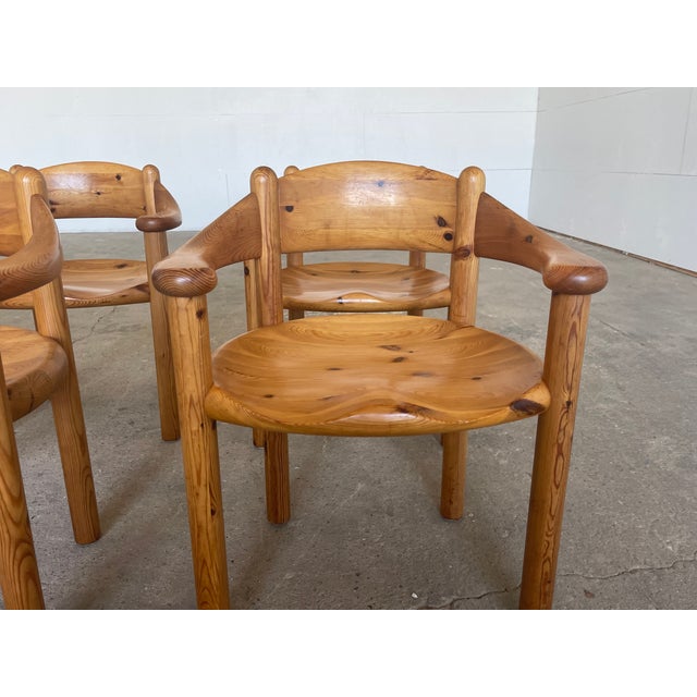 Wood Brutalist Pine Dining Chairs from Rainer Daumiller, Denmark, 1970s, Set of 6 For Sale - Image 7 of 13