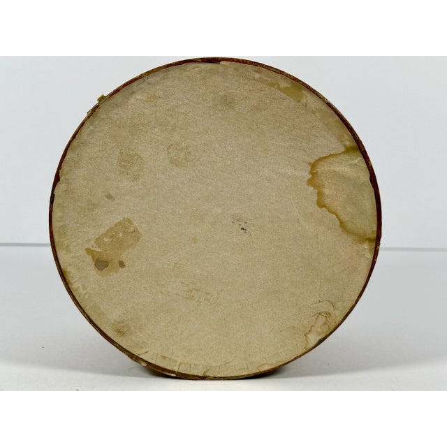 Antique Wallpaper Band Box: Mid 19th Century Lidded Container For Sale - Image 6 of 10
