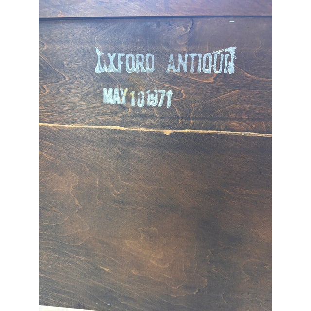 Vintage Statton Americana Hand-Painted Floral Queen Anne Chest of Drawers For Sale - Image 9 of 9