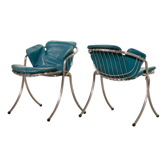 Italian Lynn Dining Chairs attributed to Gastone Rinaldi for Rima, Italy, 1960s, Set of 2 For Sale