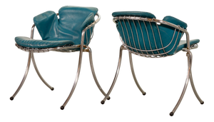 Italian Lynn Dining Chairs attributed to Gastone Rinaldi for Rima, Italy, 1960s, Set of 2