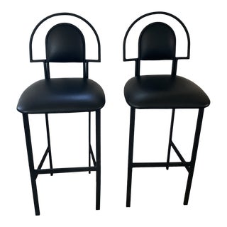 Vintage Art Deco-Style Bar Stools - a Pair For Sale