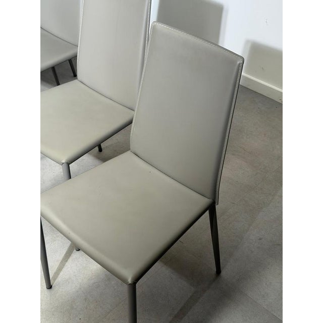 Aida CS1484 Dining Chairs in Leather from Calligaris, Italy, Set of 4 For Sale - Image 5 of 10