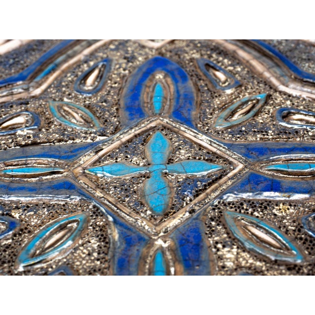 Early 21st Century Raku Ceramic Wall Sculpture Intertwining Flowers and Geometries by Stefania Zoppellaro For Sale - Image 5 of 13