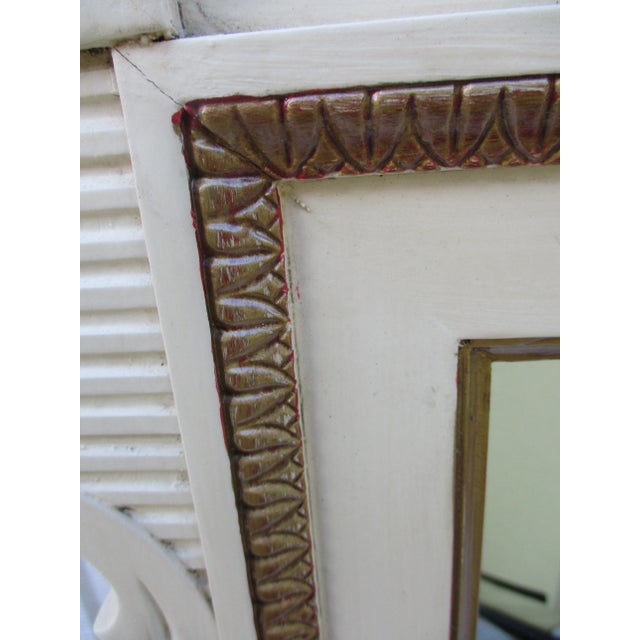1950s Baker Furniture Off-White Wall Mirror For Sale - Image 9 of 13