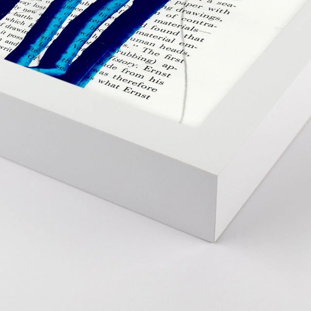 DESCRIPTION: Blue Column by Virginia Chamlee in White Frame, Medium Art Print SPECIFICATIONS: Type: Framed Paper. Framed...