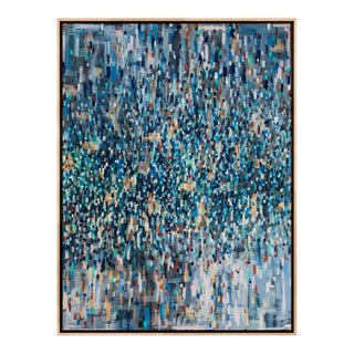 Large Abstract Acrylic Painting Titled Marathon For Sale