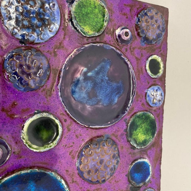 Fat Lava Ceramic Urania Wall Plate Element from Ceramano, Germany, 1970 For Sale - Image 9 of 18