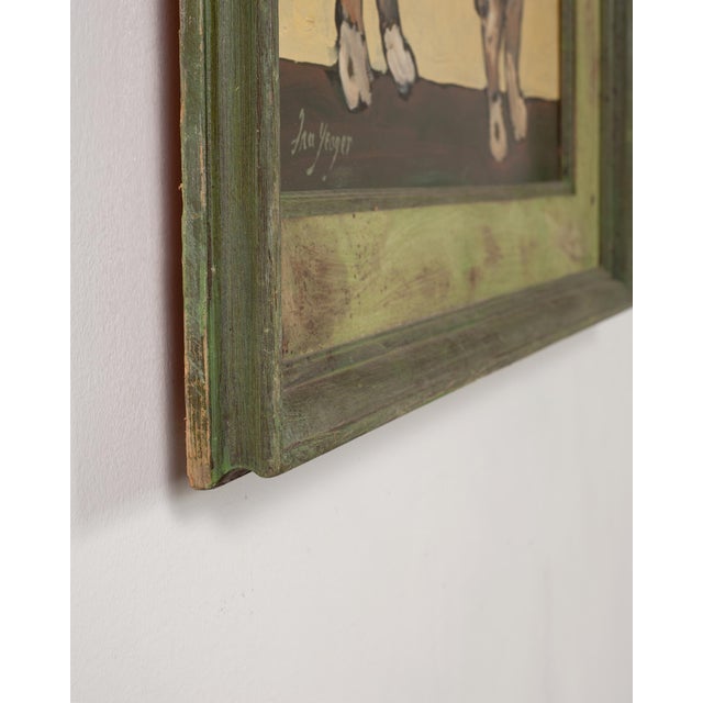 Ira Yeager Corgi Dog Oil on Canvas Folk Art Painting 2005 For Sale - Image 16 of 18