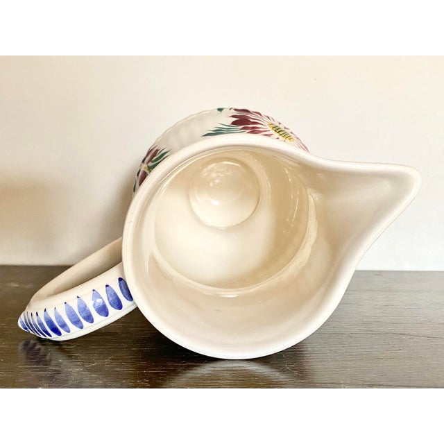 Vintage Quimper Faience Pottery Handpainted Pitcher For Sale In Santa Fe - Image 6 of 8