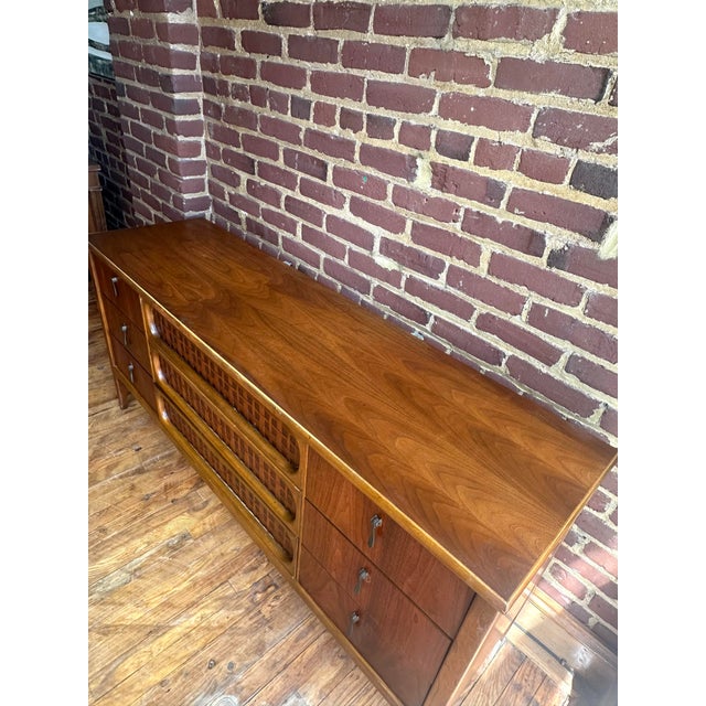 Lane Co. Perception Nine Drawer Mid Century Modern Dresser For Sale - Image 10 of 12