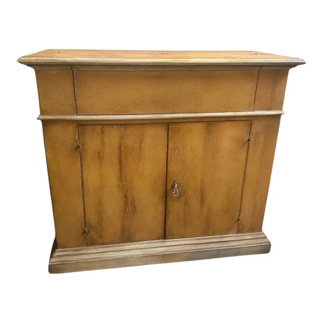 Late 19th Century Louis Philippe Orange Lacquered Wood Italian Secretaire For Sale