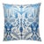 The House of Scalamandré Estate Damask Pillow, Blue Jay For Sale