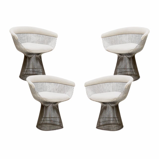 Chairs with Steel Structure by Warren Platner for Knoll Inc. / Knoll International, 1960s, Set of 4 For Sale - Image 14 of 14