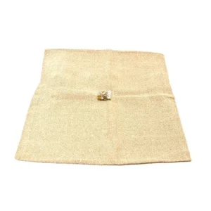 Hand-loomed Linen Pillow Sham with Beaded Center