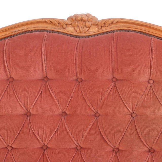 Traditional Full Size French Corbeille Style Bed, C. 1945 For Sale - Image 3 of 10