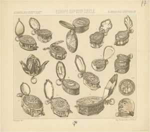Racinet, European Xvith-Xviith Clock Objects, Print