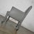 Modern Gray Faux Leather Modified Parsons Style Armed Accent Chair on Casters For Sale - Image 4 of 17