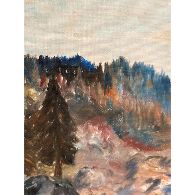 Kaj, Landscape with River and Forest, 1950s, Oil on Canvas, Framed For Sale - Image 6 of 18