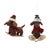 Contemporary Plush Ski and Snowboard Dog Ornament (Set of 6) For Sale - Image 3 of 8