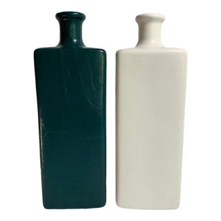 Pair of Vintage Royal Haeger Square-Shouldered Bottle Vases - Pair For Sale
