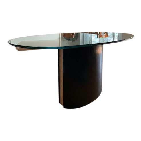Art Deco Custom Made Glass Dining Room Table Chairish