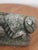 Dark Gray Rare Vintage Hand Carved Stone Garden Sculpture of Aztec Grasshopper For Sale - Image 8 of 12