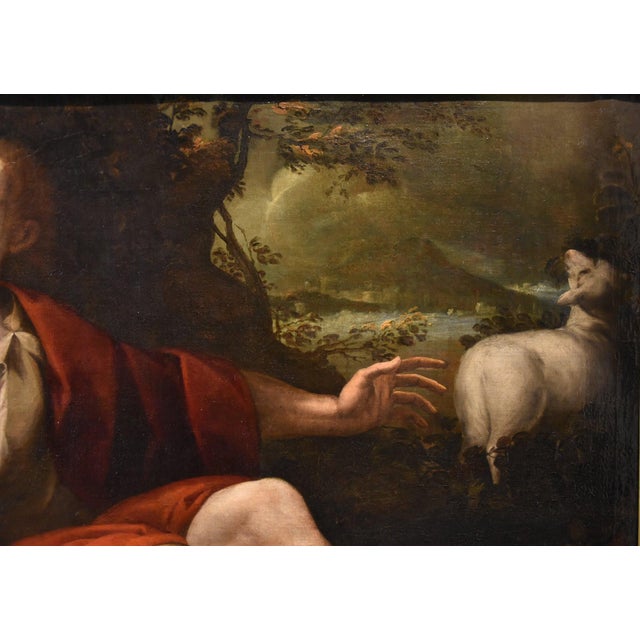 Tomaso Pombioli, Saint John the Baptist, 1620, Oil on Canvas, Framed For Sale - Image 7 of 13