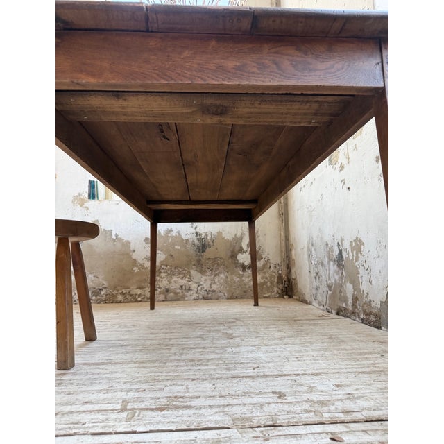 Oak Farmhouse Table with Spindle Legs, 1950 For Sale - Image 13 of 18