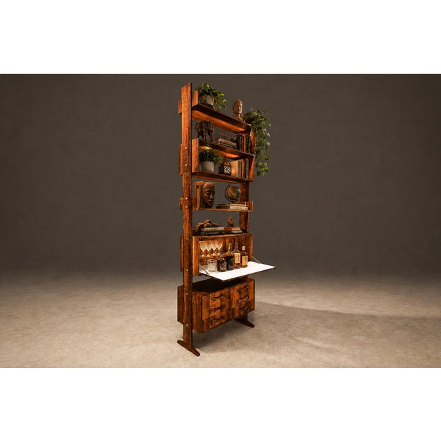 Modular Brazilian Rosewood Shelving Units by Ernesto Hauner, Brazil, 1960s For Sale - Image 11 of 18