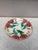 French Majolica Red Flowers Plate Salins, Circa 1890.