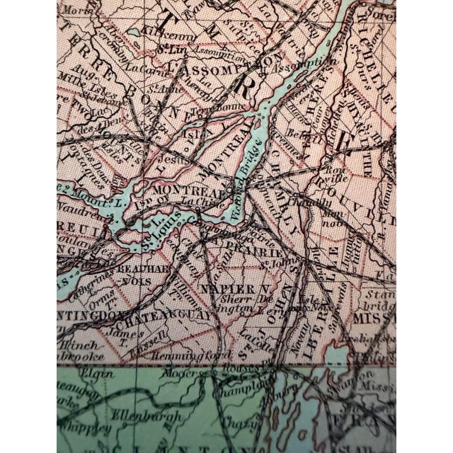 19th Century Antique Map of Northern by Bartholomew, 1882 For Sale - Image 5 of 12