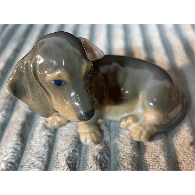 Vinatge Royal Copenhagen Dachshund Puppy Dog Figurine For Sale - Image 10 of 10