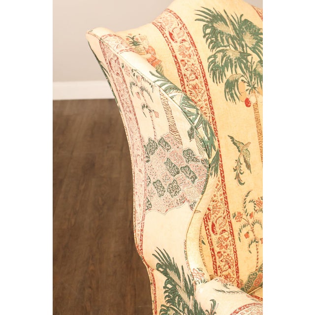 Kittinger Williamsburg Adaptation Chippendale Style Mahogany Wing Chair For Sale In Philadelphia - Image 6 of 18
