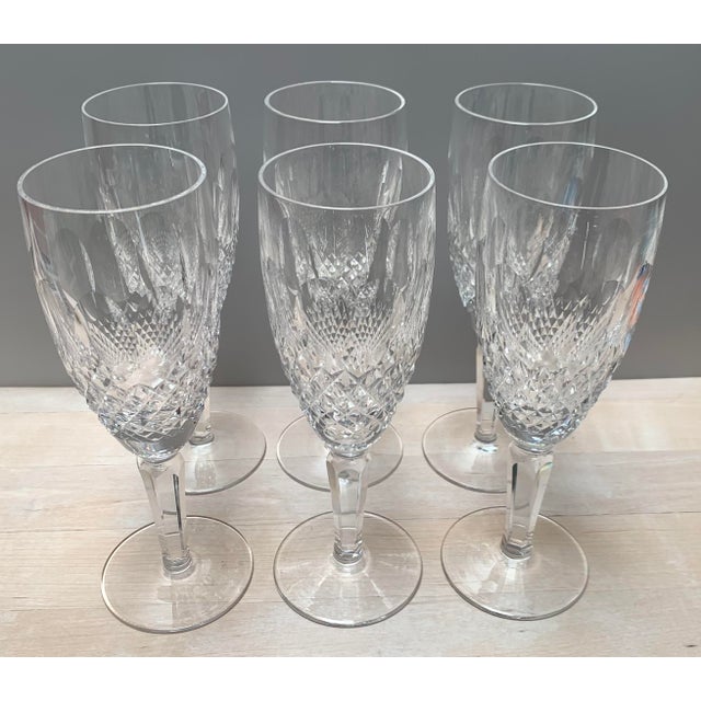 Waterford Late 20th Century Waterford Champagne Glasses Set of 6 For Sale - Image 4 of 8