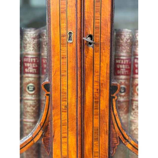 George III Inlaid Satinwood Bureau Bookcase, 1770s For Sale - Image 10 of 18