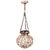 1950s Small Vintage Italian Hanging Light with Red and Clear Glass Beads, 1950s For Sale - Image 5 of 5