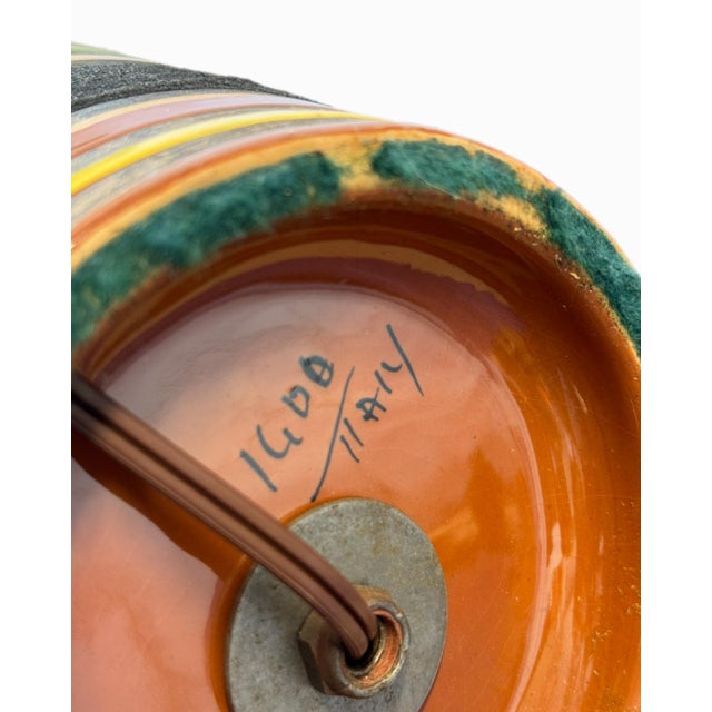 Orange Vintage Italian Mid Century "Thailandia" Table Lamp by Aldo Londi / Bitossi For Sale - Image 8 of 8