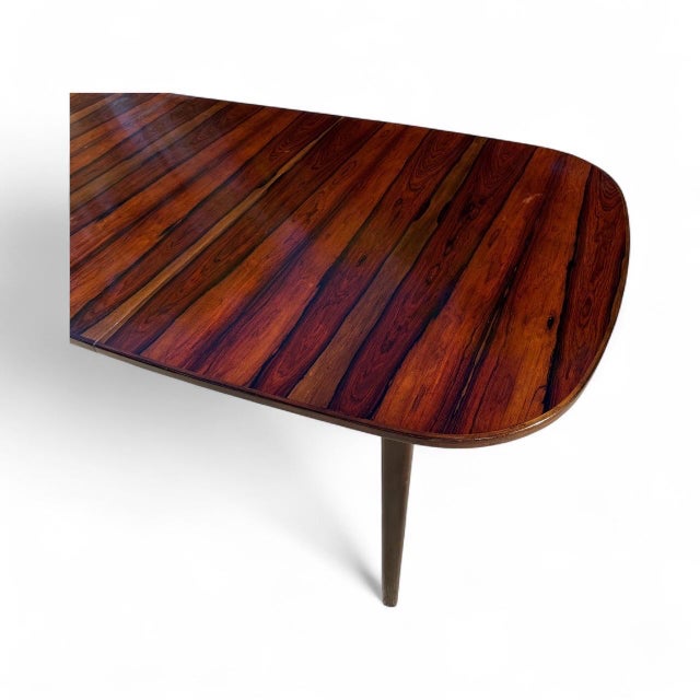 1960s Mid-Century Danish Modern Rosewood Banquet Size Dining Table For Sale - Image 5 of 7